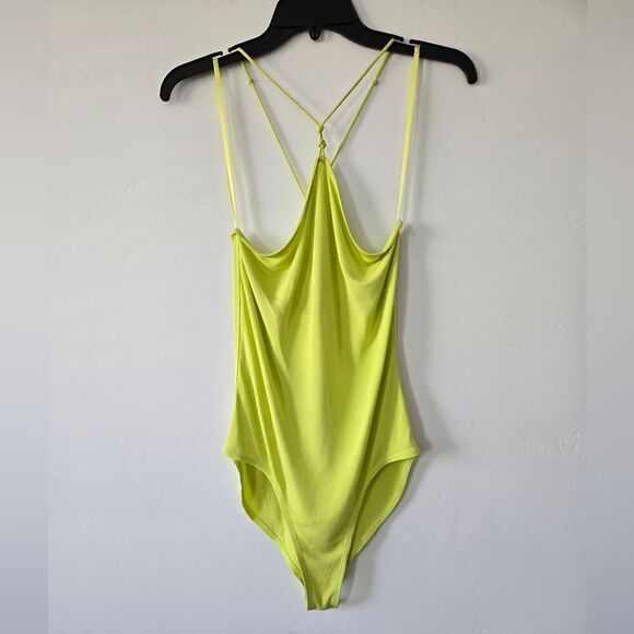 NWT Frame Delicate Knot Bodysuit in Flash Lime - Picture 5 of 10